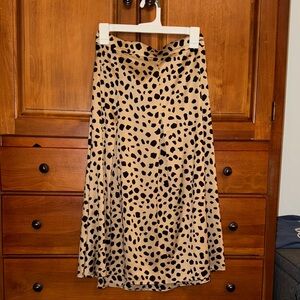 Leopard Print Midi Skirt | Loft